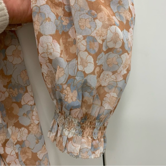 Wilfred Alexis blouse Floral Long Sleeve Blouse women’s XL summer dating blouse - Picture 12 of 16